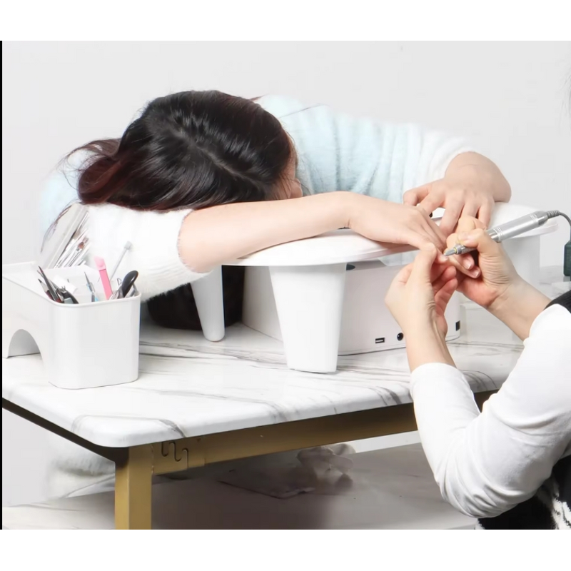 U Shape Nail Arm Rest - Luxury Brand Foldable Leather Manicure Hand Pillow