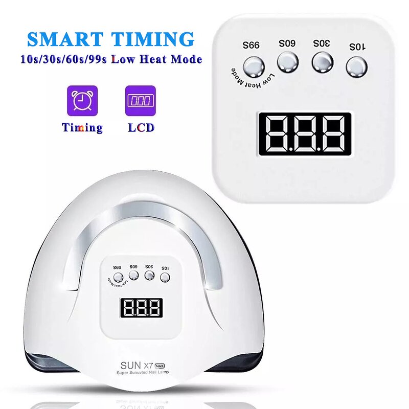 80W LED Nail Lamp - Custom Logo SUN X7 MAX Smart Sensor Fast-Drying Tool