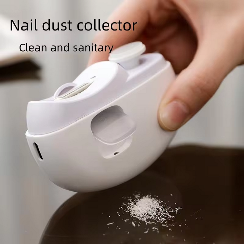 2-in-1 Electric Nail Cutter - USB Rechargeable Trimmer Polisher LED Child Lock