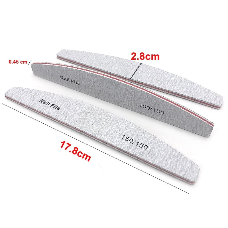 Double-Sided Nail File - Durable Fully Washable Custom Logo 100/180 Grit Tool