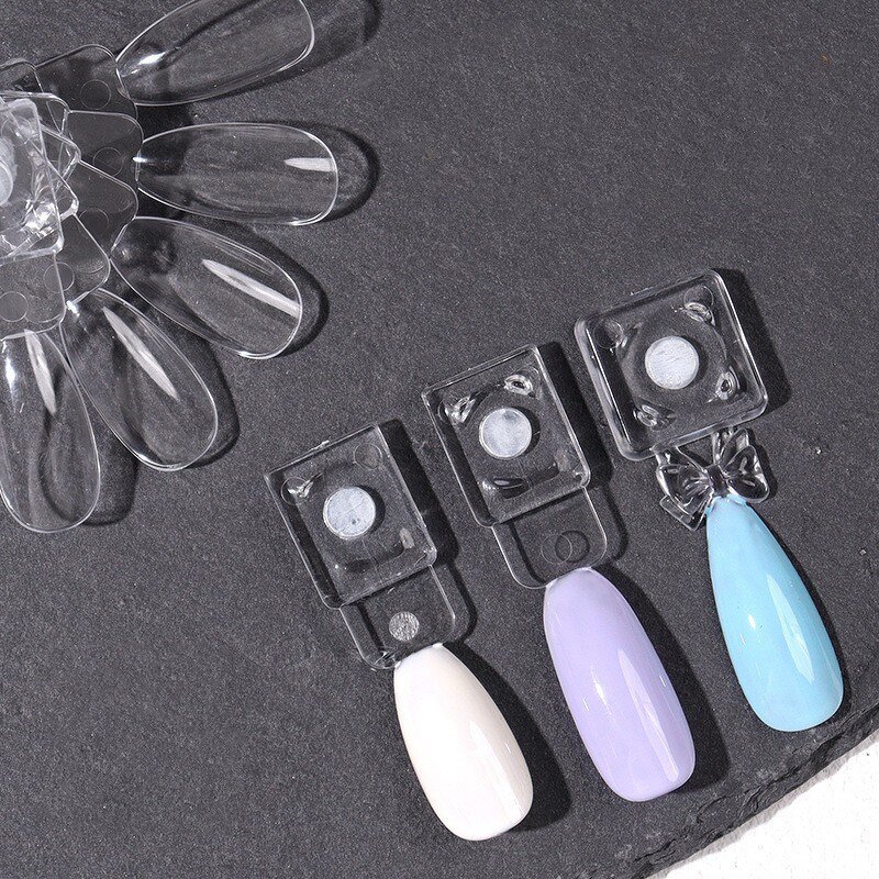 Magnetic Nail Tip Display - Wholesale Clear Color Card 50pcs Stiletto Stand
