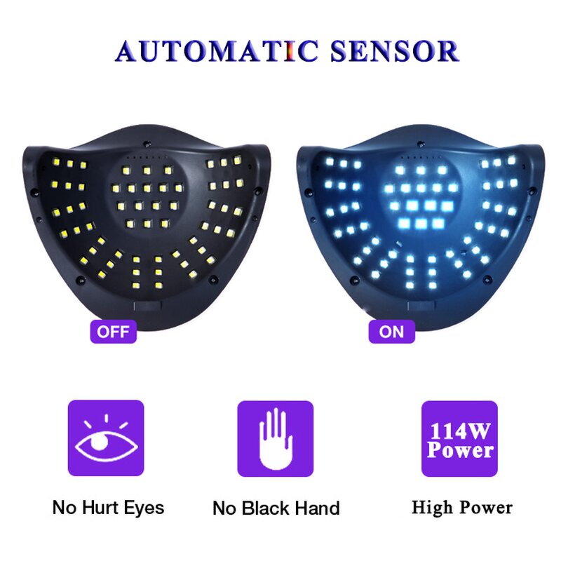 80W LED Nail Lamp - Custom Logo SUN X7 MAX Smart Sensor Fast-Drying Tool