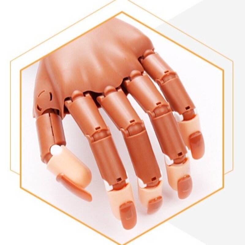 Nail Training Hand - Flexible Movable with 100P Tips Acrylic Manicure Practice