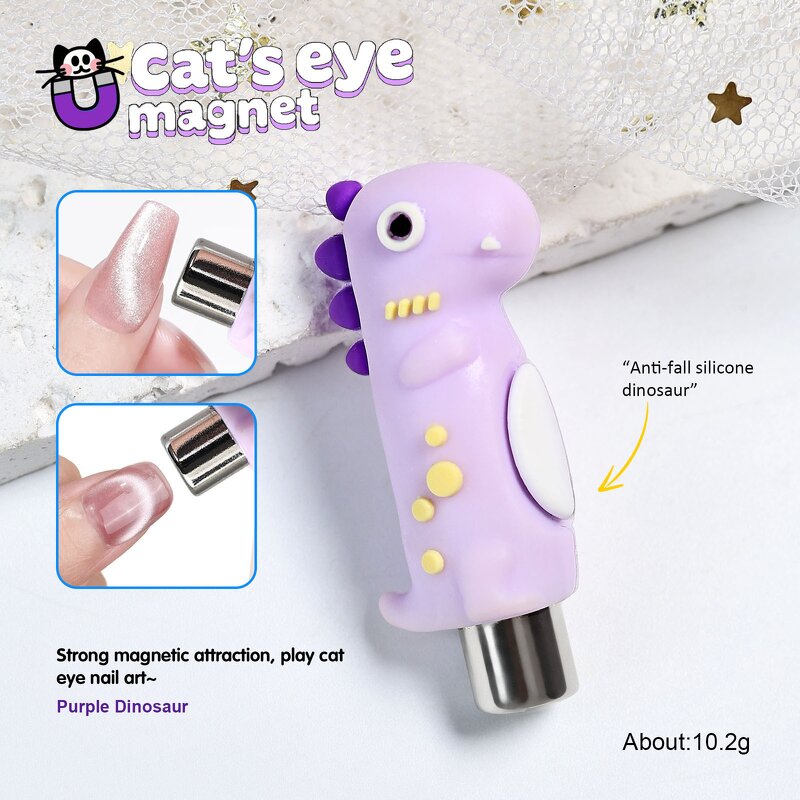 Dinosaur Cat Eye Magnet - Professional Strong Magnetic Silicone Anti-Fall Handle