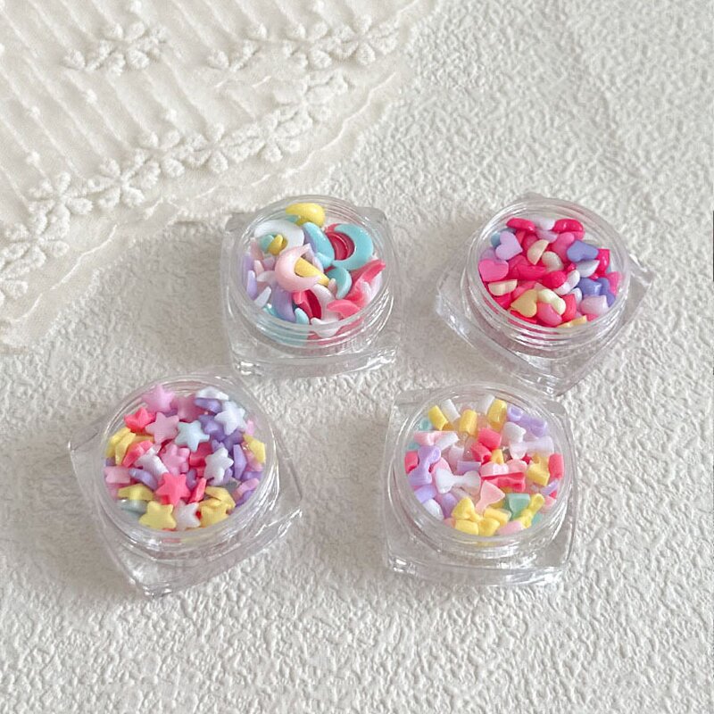 3D Nail Rhinestones - Colorful Star Moon Butterfly DIY Crystal Manicure Decor