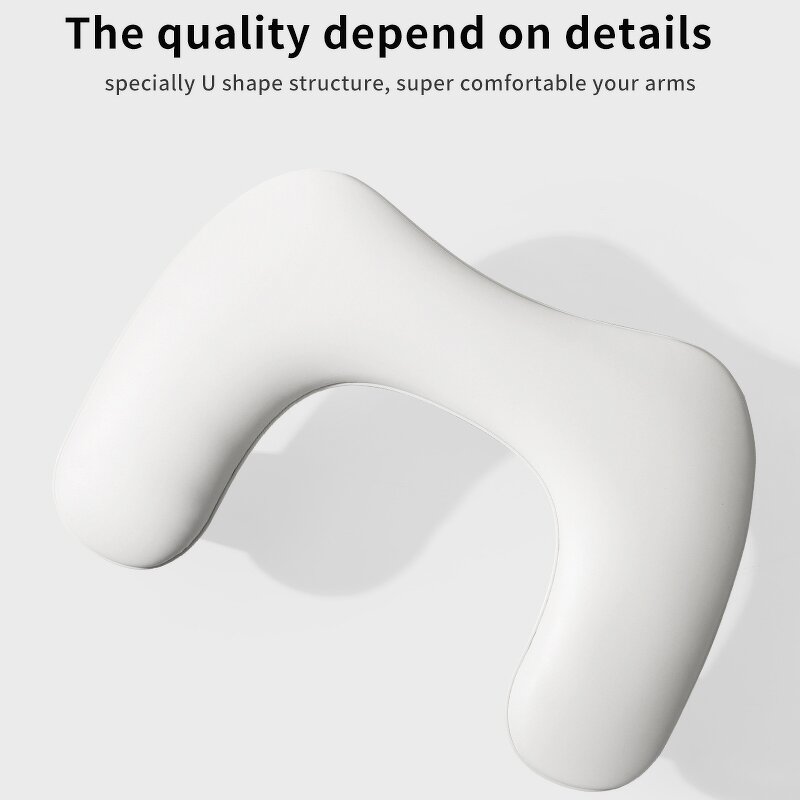 Two Hands Nail Arm Rest - Portable Removable Tilt PU Material Manicure Pillow