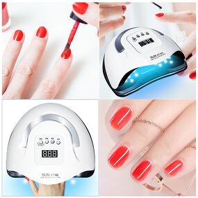 80W LED Nail Lamp - Custom Logo SUN X7 MAX Smart Sensor Fast-Drying Tool