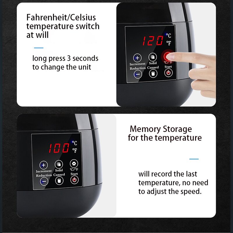 Silicone Wax Heater Kit - 2025 130°C Max Temperature Salon Home Hair Removal