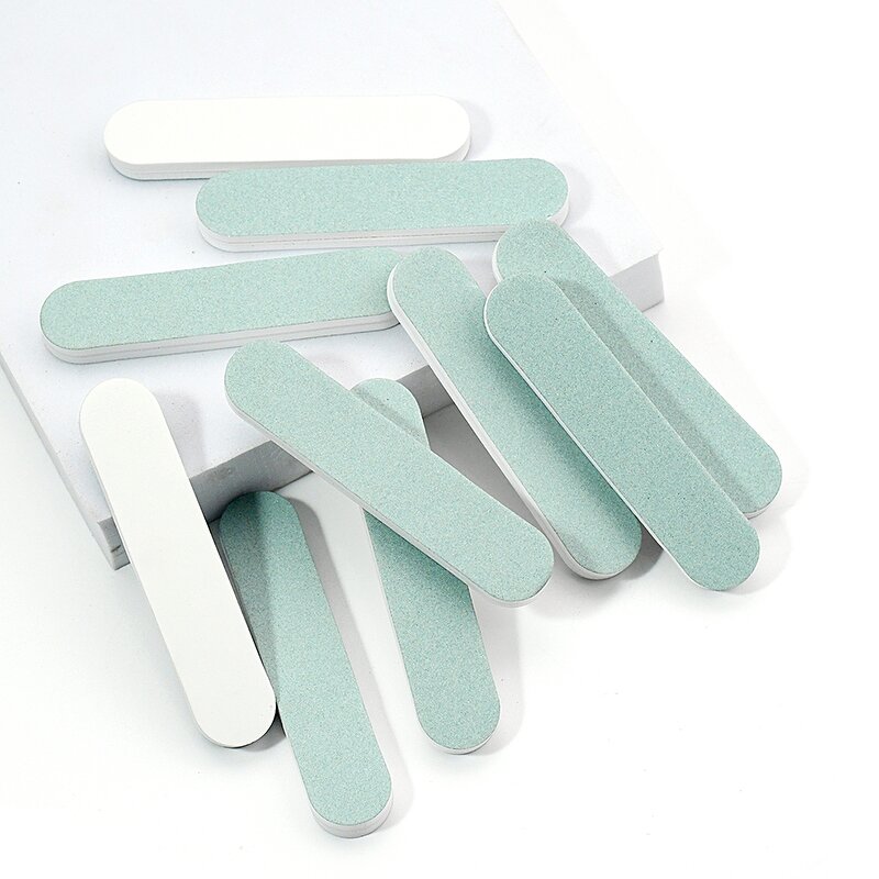 Green-White Nail Buffer - 600/3000 Shining Polish Buffing File Custom Logo