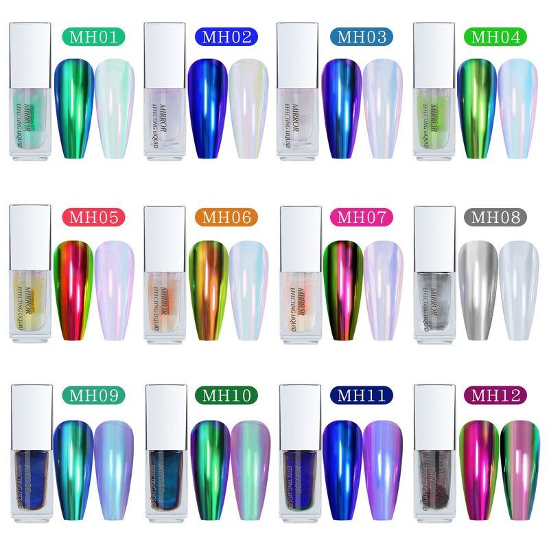 Mirror Chrome Powder - Hot Selling Colorful Gold Silver Magic Liquid Nail Art
