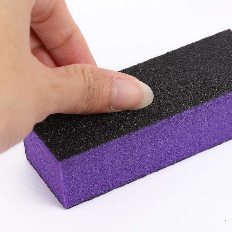Three Sided Nail Buffer - Customized Black Sanding 100/180 Grit Sponge Block