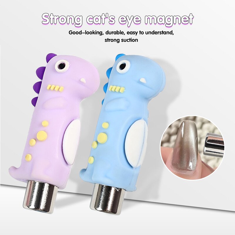 Dinosaur Cat Eye Magnet - Professional Strong Magnetic Silicone Anti-Fall Handle