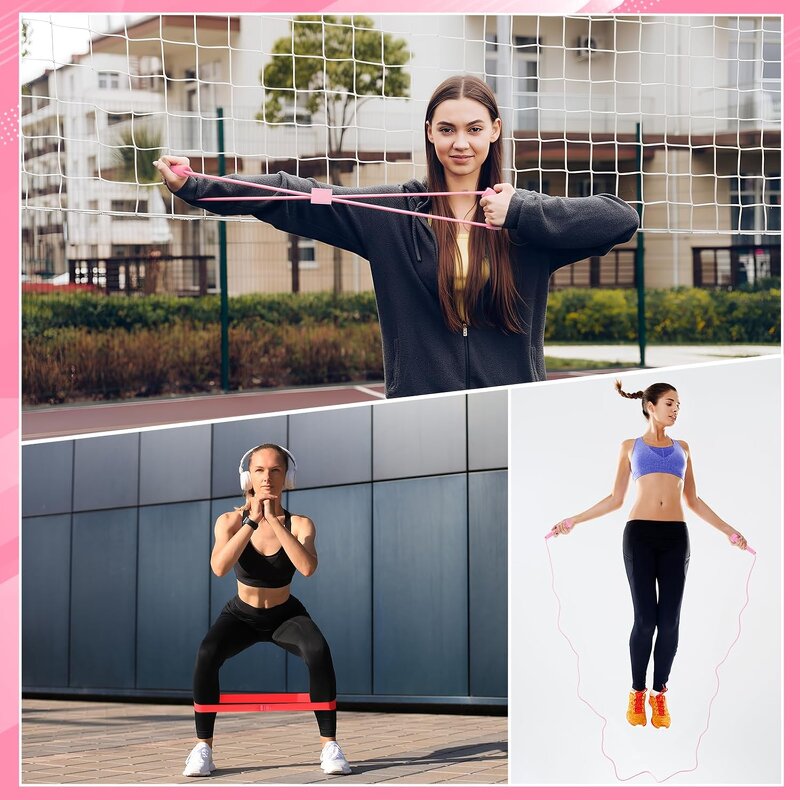 Weighted Exercise Hoop Kit - 22-Piece Massage Ball Non-Slip Socks Jump Rope Band