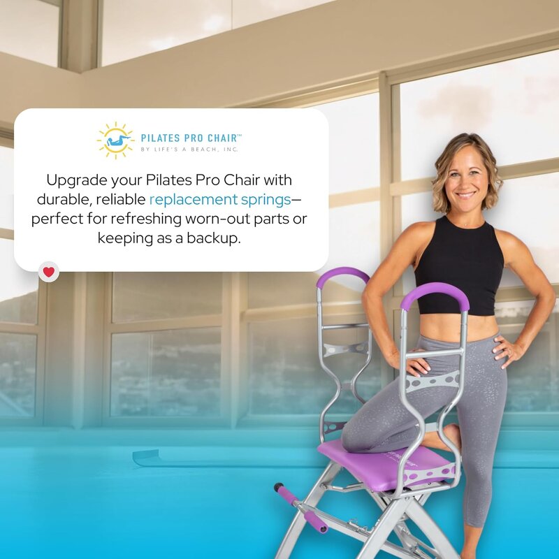 Pilates Reformer Chair - Beach PRO Adjustable Resistance Max Sculpting Tone Shape Handles