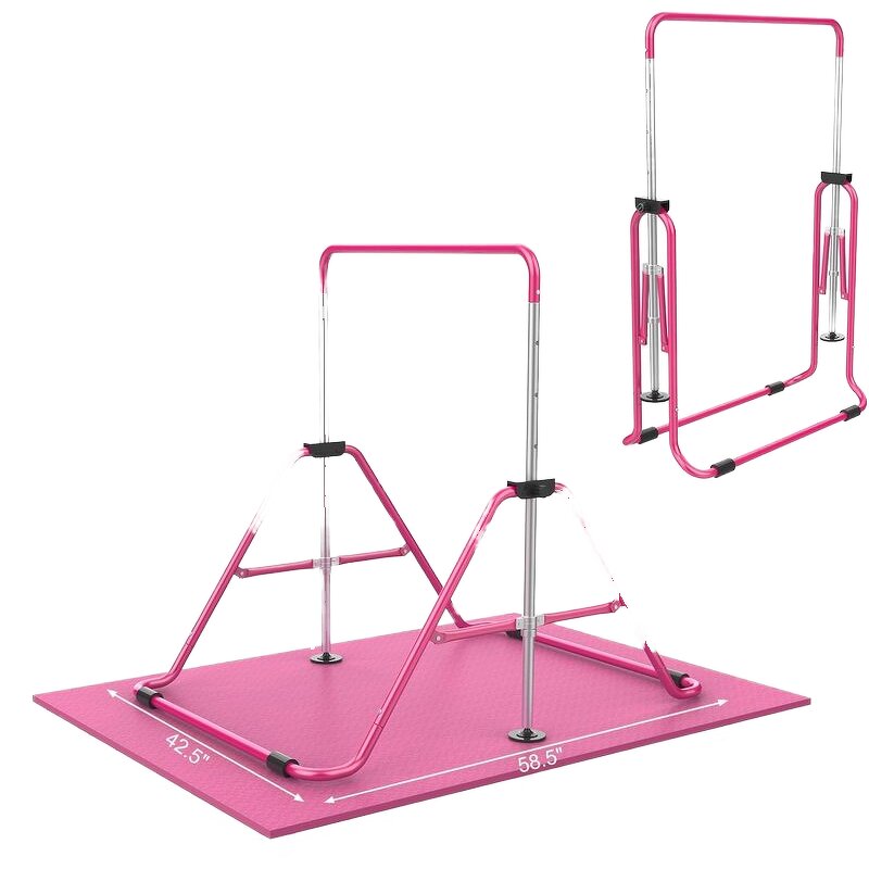 Kids Horizontal Bar - Height Adjustable Steel Gym Training Equipment Fitness Usage