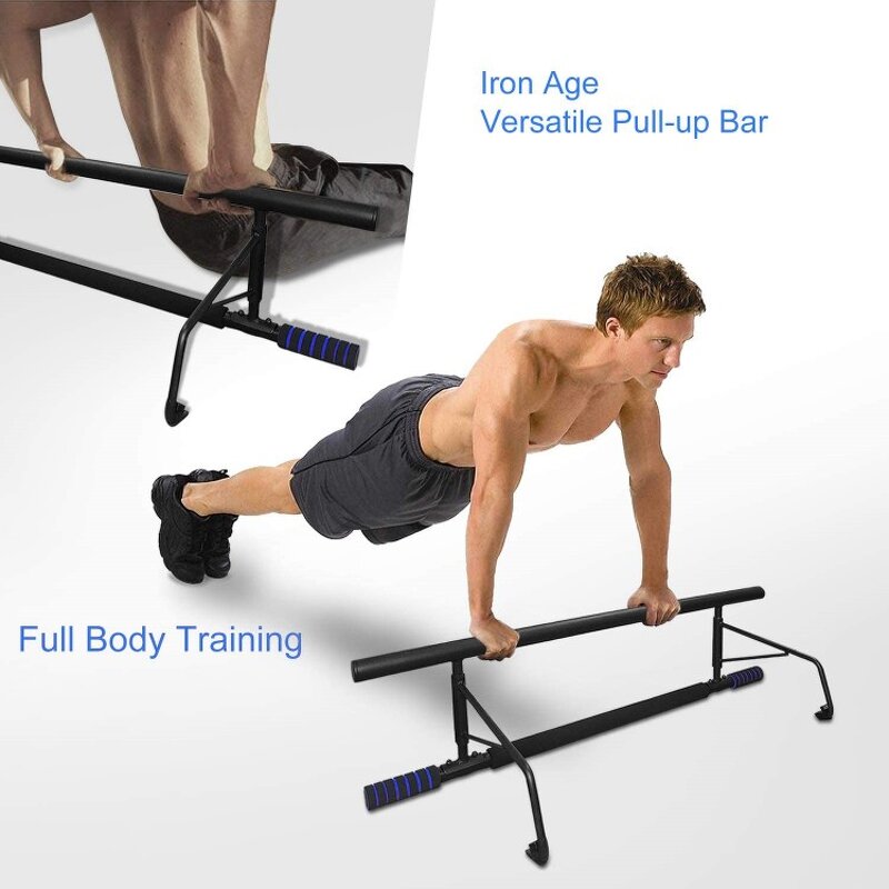 Wall-Mounted Pull-Up Bar - Foldable Iron Chin-Up Exercise Trainer Home Doorway Use