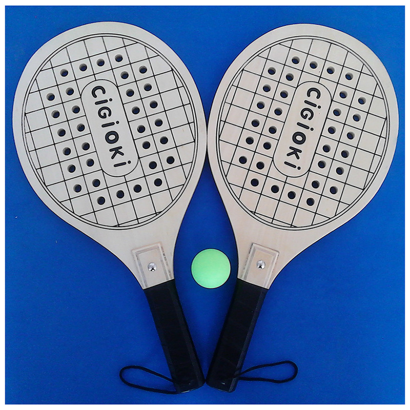 Beach Badminton Racket - Customizable Poplar/MDF/Oak Perforated Board Model 005