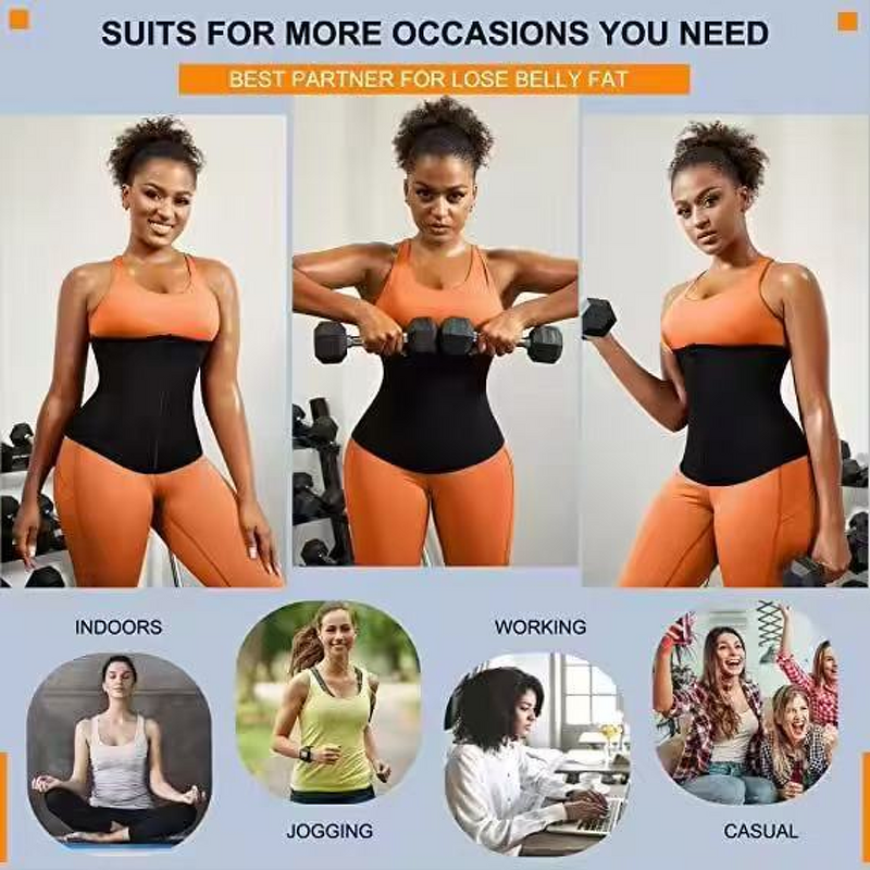 Sports Sweat Waist Trimmer - Custom Logo Non-Slip Yoga Corset Slimming Belt