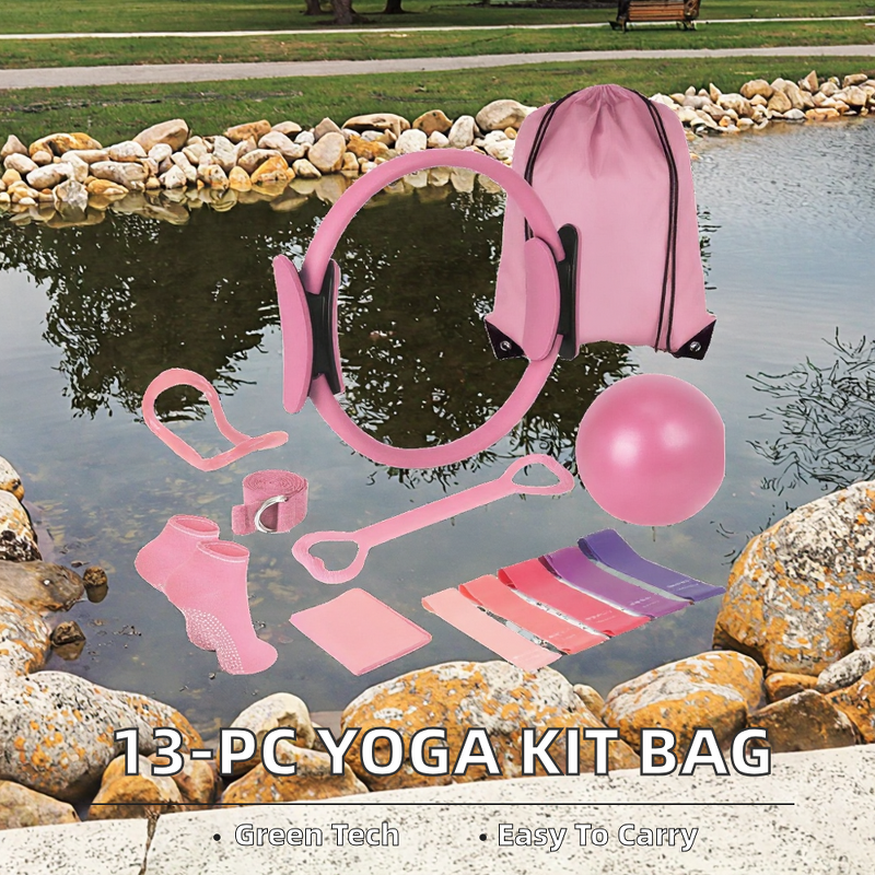 Home Exercise Kit - Portable 13-Piece Cross-Border Yoga Pilates Ring Equipment Bag
