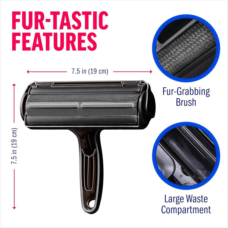 Pet Hair Remover Roller - Hot Sale Black Reusable Lint Furniture Cloth Clean Tool