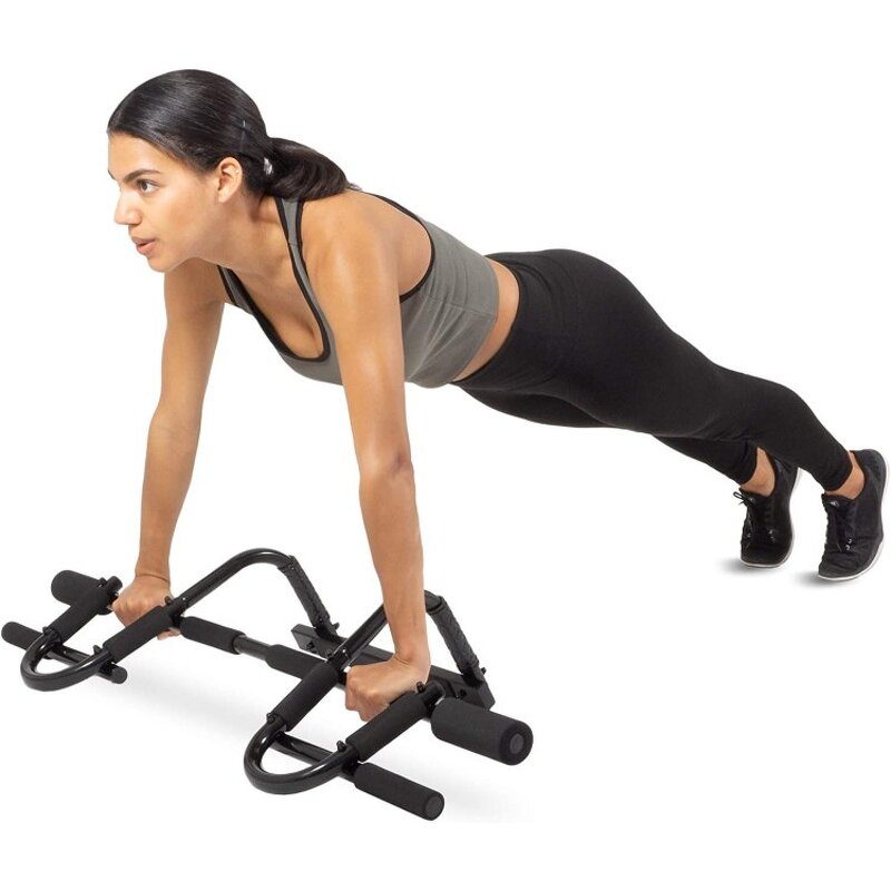 Wall-Mounted Pull-Up Bar - Foldable Iron Chin-Up Exercise Trainer Home Doorway Use