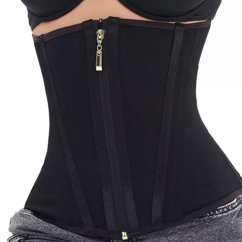 Women's Latex Waist Belt - Internet Celebrity Sandglass Design Compression Sauna Suit