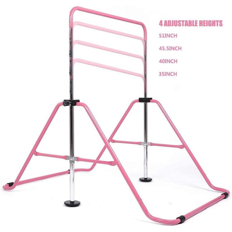 Kids Gymnastics Bars - Adjustable Uneven Bar Home Gymnastic Equipment for 3-7 Years