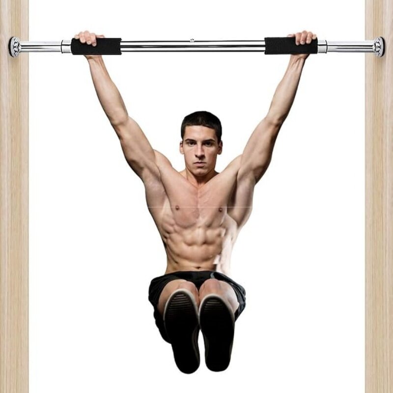 Heavy Duty Pull-Up Bar - Adjustable Steel Iron Home Gym Upper Body Doorway Trainer