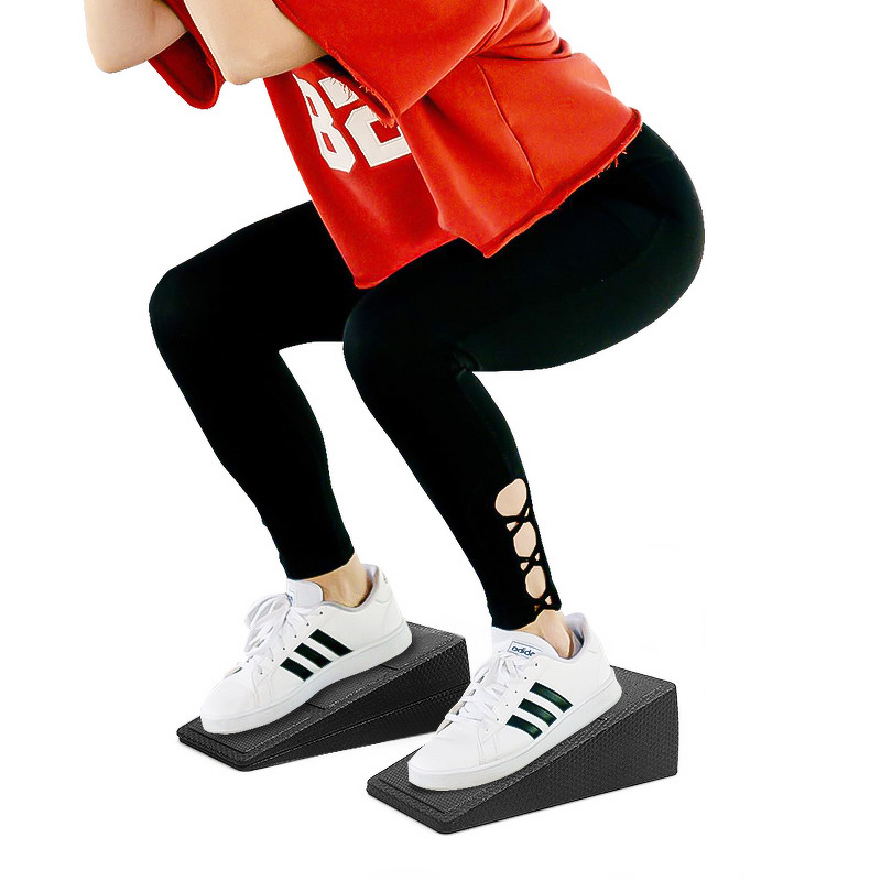 Plastic Incline Board - Adjustable Squat Wedge Calf Stretcher Heel Elevated Trainer