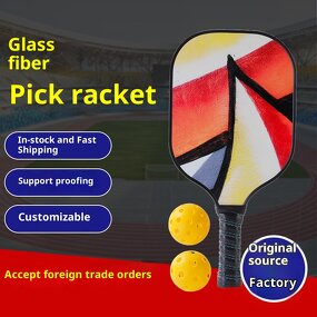 Pickleball Rack Set - Cross-border Glass Fiber Honeycomb Plate Customizable Two-Bat