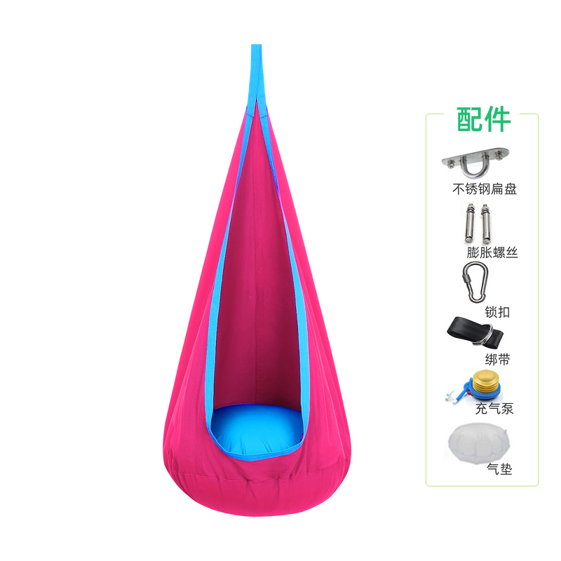 Kids Hanging Chair - European American Portable Parachute Fabric Indoor Courtyard Swing