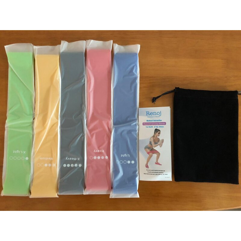 Women's Resistance Loop Bands - Custom Printed Thick TPE Elastic Hip Leg Workout Set