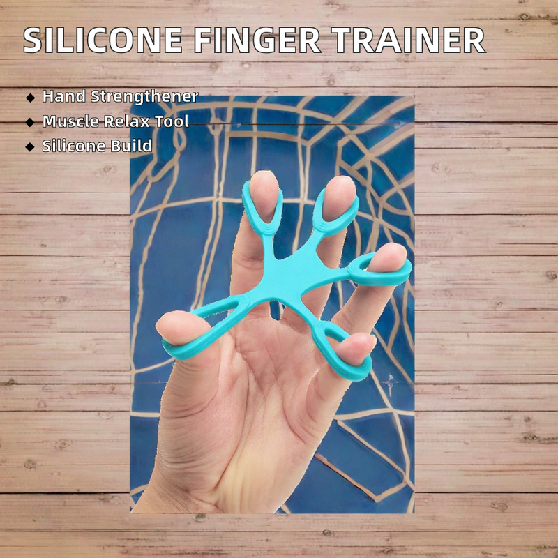 Five Finger Grip Trainer - Custom Logo Silicone Portable Rehabilitation Exercise Tool