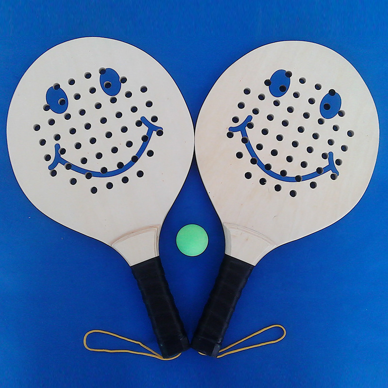 Beach Badminton Racket - Customizable Poplar/MDF/Oak Perforated Board Model 005