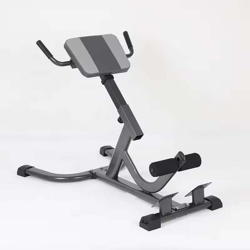 Roman Chair Bench - Steel Adjustable Lower Back Hamstring Glutes Home Gym Exercise