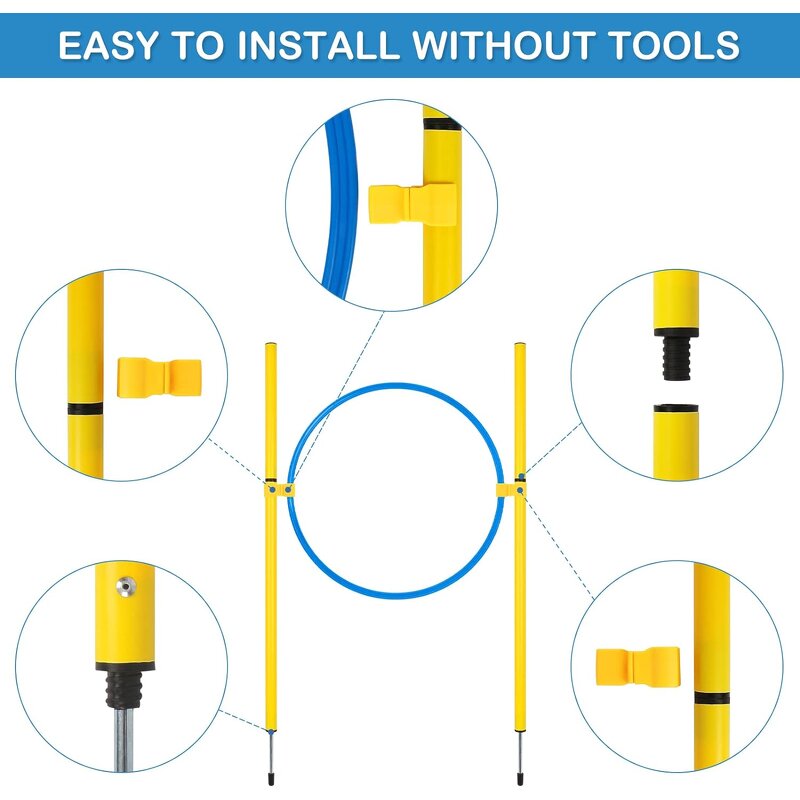 Dog Agility Training Set - Custom PVC Tunnel Jumps Hurdles Waterproof Canine Exercise