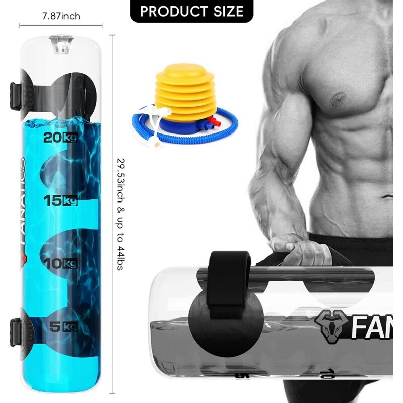 Portable Water Weights - Adjustable Sand Bag Alternative Stability Indoor Outdoor Fitness