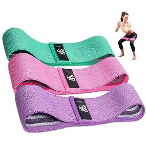 Cotton Theraband Set - Flexible Latex TPE Fitness Training Loops Gym Workout Bands