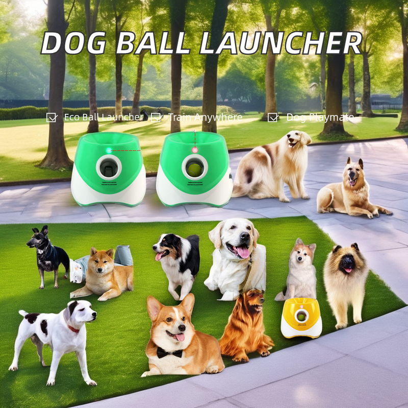 Automatic Dog Ball Launcher - 5cm Electric Tennis Tossing Machine Interactive Pet Toy
