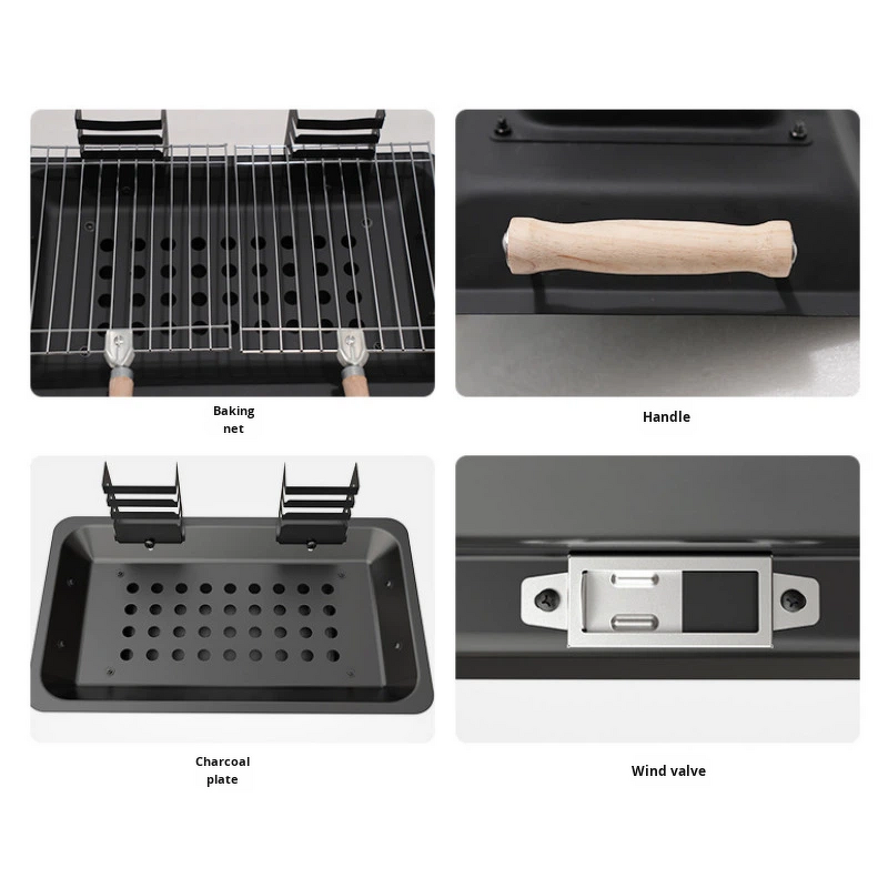 Couple BBQ Oven - Modern Steel Cross-border Double-person Portable Outdoor Grill