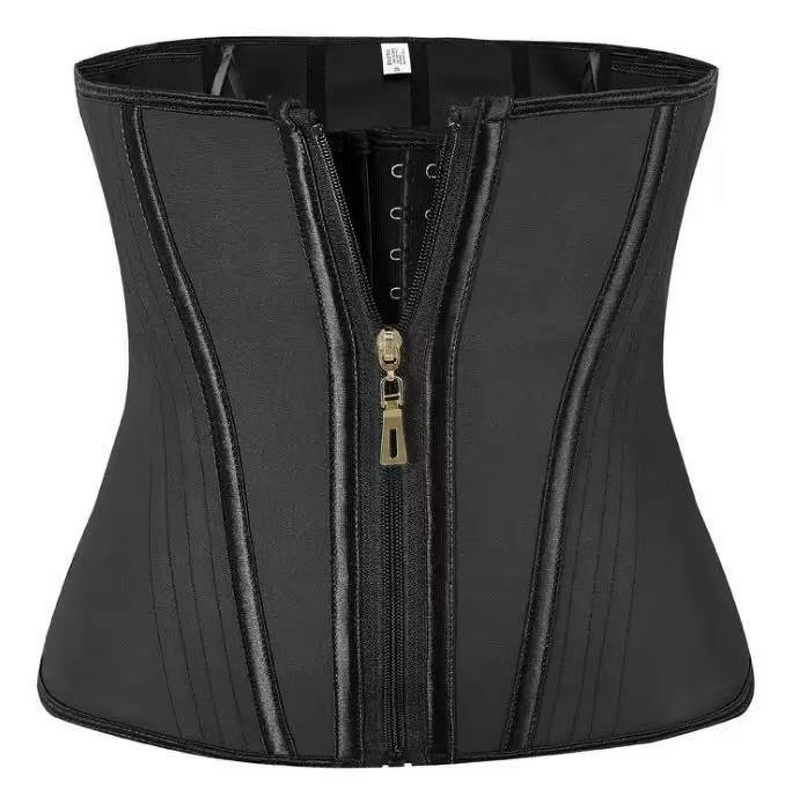 Women's Latex Waist Belt - Internet Celebrity Sandglass Design Compression Sauna Suit