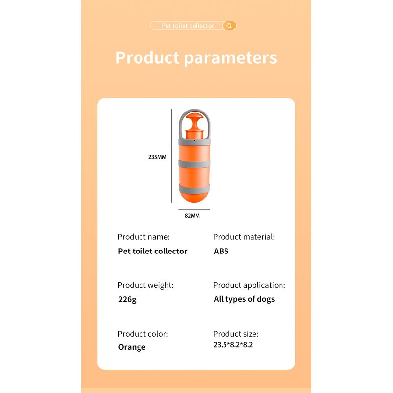 Dog Poop Scooper - High Strength Eco-Friendly Plastic Sustainable Potty Picker