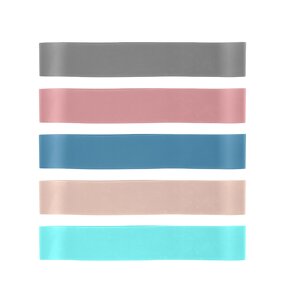 Gym Resistance Loop Bands - 5 Pack High Elastic Latex Rubber Home Exercise Tubes