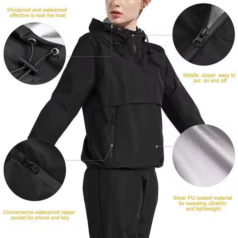 Gym Training Sauna Suit - European American Breathable Sweat-Wicking Running Apparel