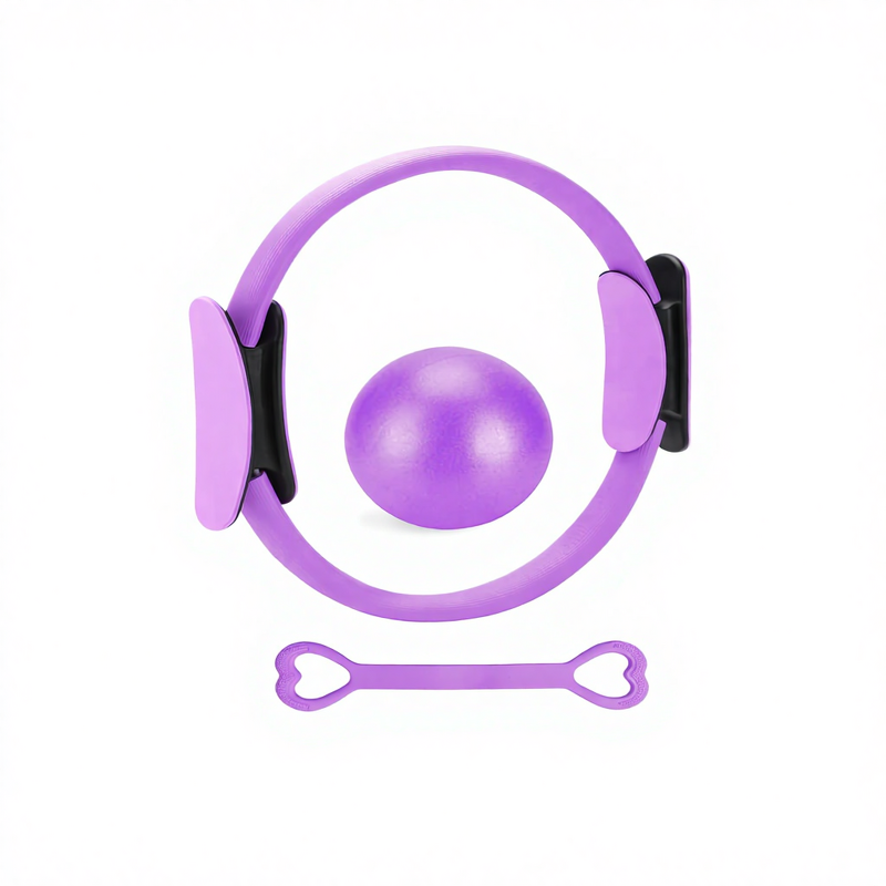 Pilates Home Kit - Yoga Ball Ring Resistance Bands Home Workout Accessories