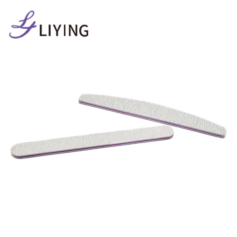 Disposable Nail File - Lyder Custom Logo Half Moon 100/180 Grit Professional Tool