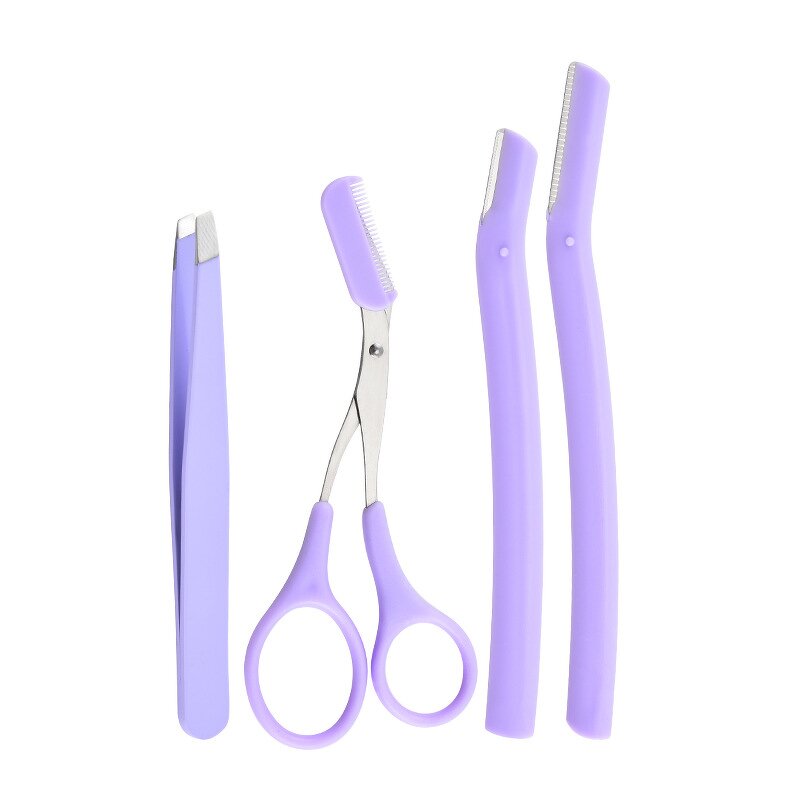 Eyebrow Grooming Kit - LYDER Portable Trimmer Set with Slanted Blade Eyebrow Clip