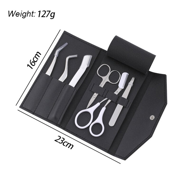 Eyebrow Grooming Kit - Professional Tweezers Multi-Purpose Scissors Customizable Set