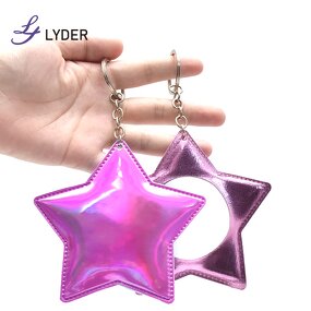 Star Mirror Keychain - Lyder Wholesale Custom Logo Promotion Mini Compact Mirror