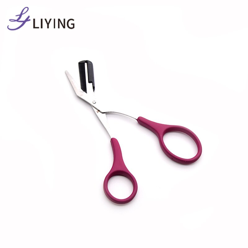Eyebrow Scissors Set - LYDER Factory Direct Stainless Steel Trimmer Comb Slanted Blade
